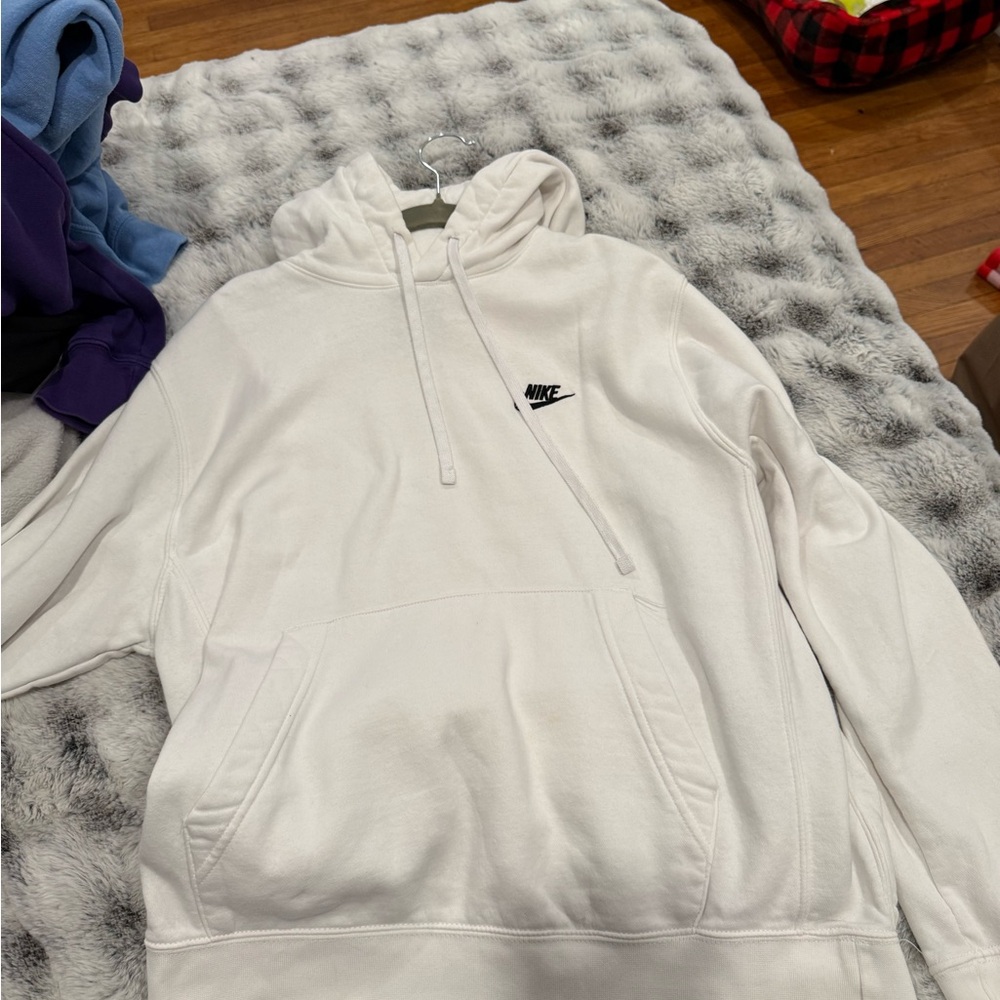 Nike Men's Cream Hoodie Sweater